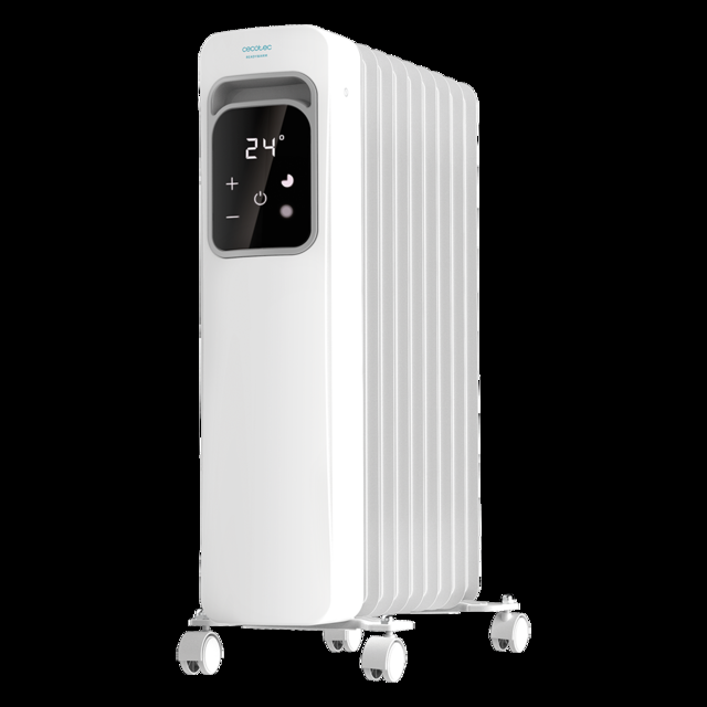 Cecotec ReadyWarm 9000 Touch De 9 Elementos Con 2000 W Pantalla Lcd Mando A Distancia 3 Modos Temporizador Máximo Confort Y Seguridad. Radiador de aceite de 9 elementos  