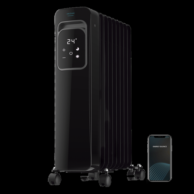 Cecotec ReadyWarm 9000 Touch Connected Black De 9 Elementos Con 2000 W Control Por Wi-Fi Pantalla Lcd Control Táctil 3 Modos Temporizador Máximo Confort Y Seguridad. Radiador de aceite de 9 elementos Outlet online