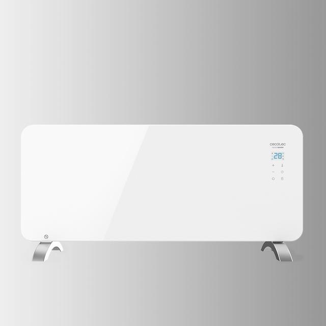 Cecotec Ready Warm 6750 Crystal Connected Radiador Eléctrico Bajo Consumo con Wifi 2000 W Termostato Regulable 2 Modos Temporizador Soporte de pie Protección sobrecalentamiento Radiador convector eléctrico Wi-Fi 2000 W Gran oferta