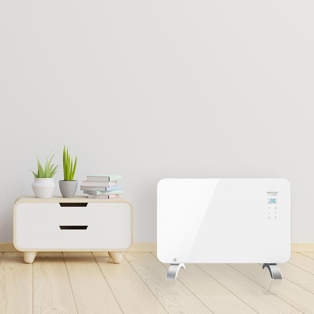 Cecotec Ready Warm 6650 Crystal Connection Convector de 1000 W con placa de cristal y Wi-Fi. Radiador convector eléctrico Wi-Fi 1000 W Tienda