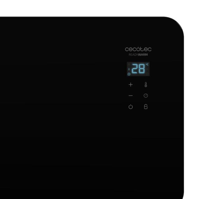 Cecotec Ready Warm 6770 Crystal Connection Convector de 2000 W con placa de cristal y Wi-Fi. Radiador convector eléctrico Wi-Fi 2000 W Liquidación
