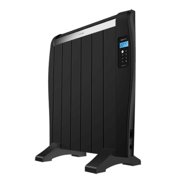 Cecotec ReadyWarm 1200 Thermal Black Emisor térmico con 6 elementos y 900 W pantalla LCD mando a distancia temporizador programable selección de temperatura cobertura de 10 m² y máxima seguridad. Emisor térmico Mejor oferta