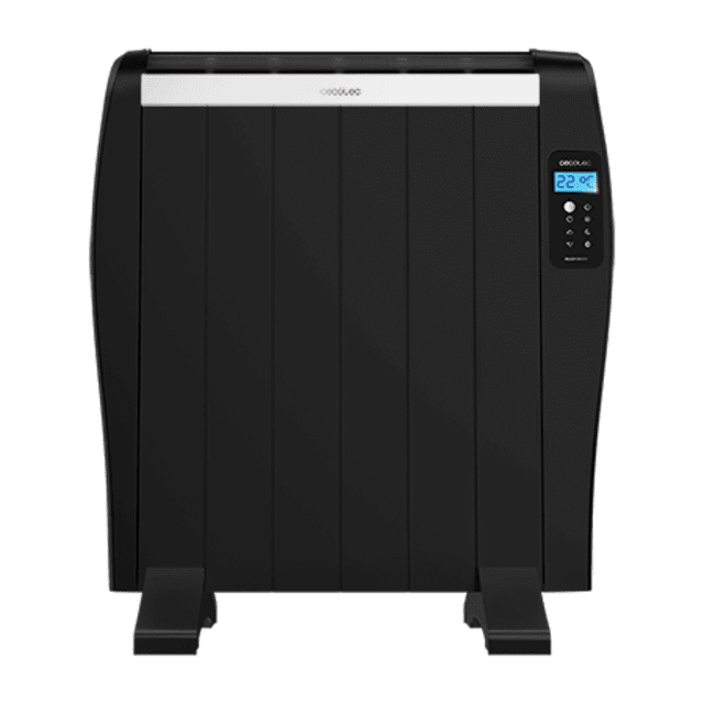 Cecotec ReadyWarm 1200 Thermal Black Emisor térmico con 6 elementos y 900 W pantalla LCD mando a distancia temporizador programable selección de temperatura cobertura de 10 m² y máxima seguridad. Emisor térmico Mejor oferta