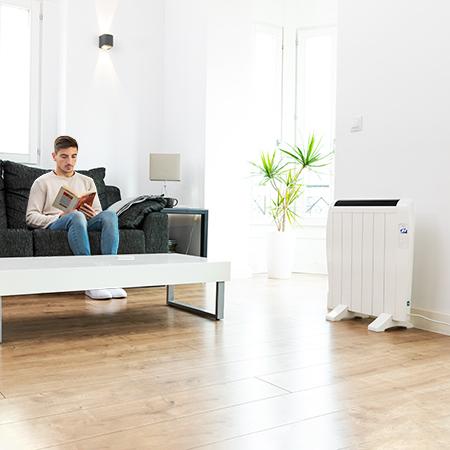 Cecotec Ready Warm 1200 Thermal Connected Emisor térmico con 6 elementos y 900 W control por Wi-Fi pantalla LED mando a distancia temporizador programable selección de temperatura cobertura de 10 m² y máxima seguridad. Radia Rebajas online