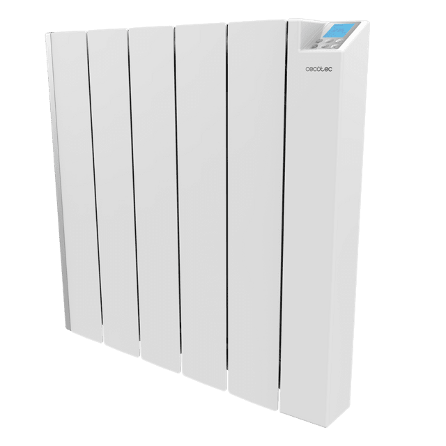 Cecotec ReadyWarm 6000 Thermal Ceramic Connected Emisor térmico con 1500W de aluminio fundido y tecnología cerámica 6 elementos 20 m² control por wifi pantalla LCD programador semanal 24/7 protección IPX4 4 modos selección