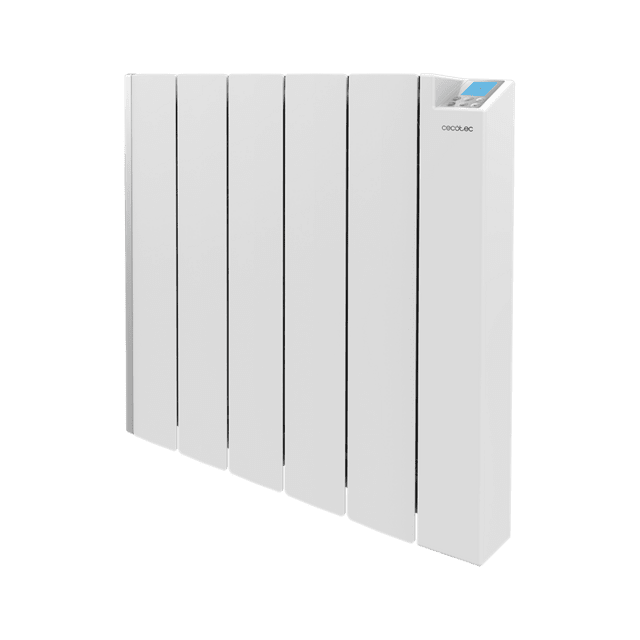 Cecotec ReadyWarm 6000 Thermal Ceramic Connected Emisor térmico con 1500W de aluminio fundido y tecnología cerámica 6 elementos 20 m² control por wifi pantalla LCD programador semanal 24/7 protección IPX4 4 modos selección Últimos 2 días