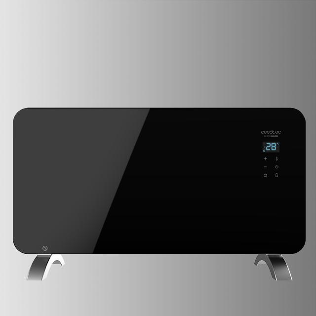 Cecotec Ready Warm 6720 Crystal Connection Convector de 1500 W con placa de cristal y Wi-Fi. Radiador convector eléctrico Wi-Fi 1500 W Precio de fábrica