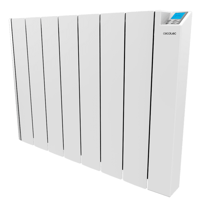 Cecotec ReadyWarm 8000 Thermal Ceramic Connected Emisor térmico con 2000 W de aluminio fundido y tecnología cerámica 8 elementos 28 m² control por Wi-Fi pantalla LCD programador semanal 24/7 protección IPX4 4 modos selecci