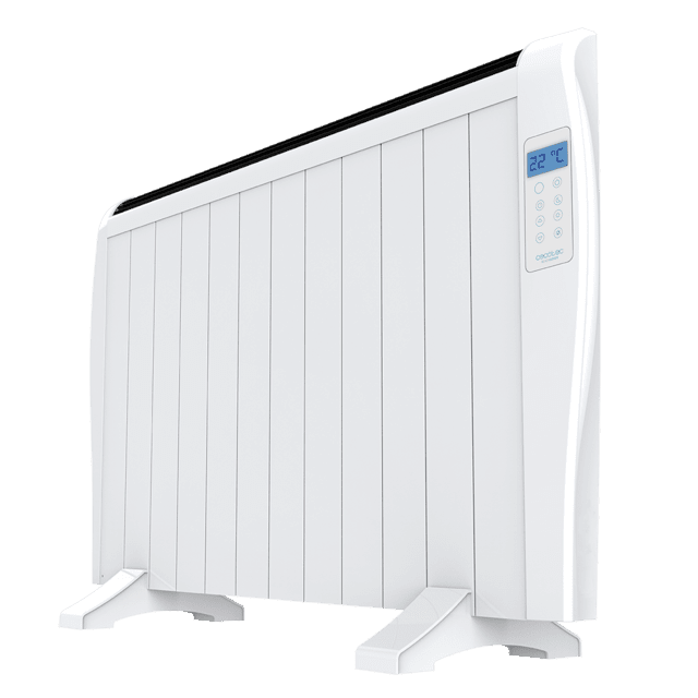 Cecotec Ready Warm 2500 Thermal M. Radiador Eléctrico Bajo Consumo con 12 Elementos 1800W De pared o pie 3 Modos Temporizador Mando a Distancia Pantalla Blanco Radiador Eléctrico / Emisor Térmico 12 elementos