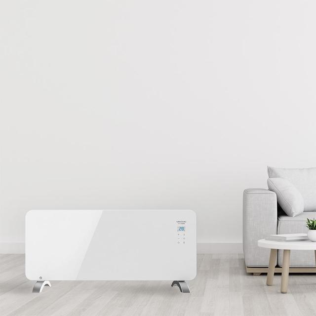 Cecotec Ready Warm 6750 Crystal Connection M. Radiador Eléctrico Bajo Consumo con Wifi 2000 W Termostato Regulable 2 Modos Temporizador Soporte de pie Protección sobrecalentamiento Radiador convector eléctrico Wi-Fi 2000 W Grandes descuentos