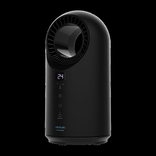 Cecotec Ready Warm 8400 Bladeless Connected Calefactor Bladeless con 1500 W control por Wi-Fi mando a distancia táctil pantalla LED 3 modos oscilación temporizador y triple sistema de seguridad. Calefactor Bladeless Ahorra y exporta