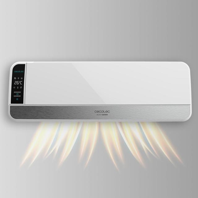Cecotec Ready Warm 5250 Swing Box Ceramic Calefacor cerámico de baño con 2000 W pantalla LED mando a distancia protección IPX2 y oscilación de las lamas. Calefactor Cerámico Pared Precios de Black Friday