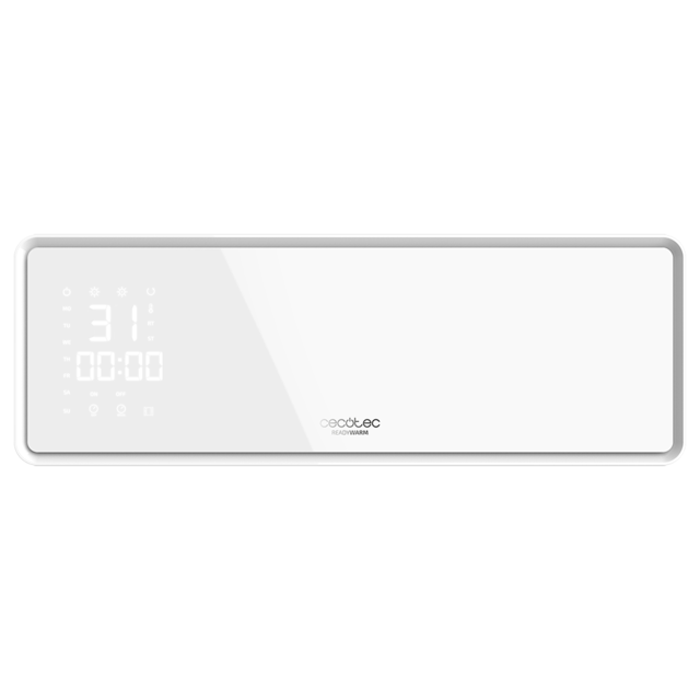 Cecotec Ready Warm 5300 Power Box Ceramic Calefactor cerámico de pared con pantalla LED. 2000 W. Mando a distancia. 3 modos. Temporizador 24 h. Oscilación. IP22. Calefactor de pared eléctrico Descuentos del mes