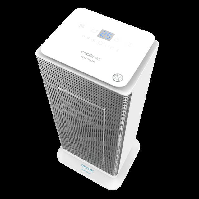 Cecotec Ready Warm 6400 Ceramic Sky Smart con 2000 W pantalla LED mando a distancia 3 modos luz LED indicadora función temporizador 24h oscilación y triple sistema de seguridad. Calefactor cerámico 2000 W Últimos 2 días