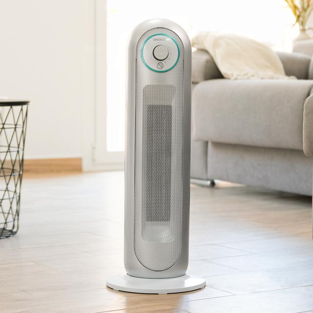Cecotec ReadyWarm 10050 Top Ceramic Pro Calefactor cerámico de 2200W con 3 modos oscilación silencioso ligero uso sencillo y triple sistema de seguridad. Calefactor cerámico Último día