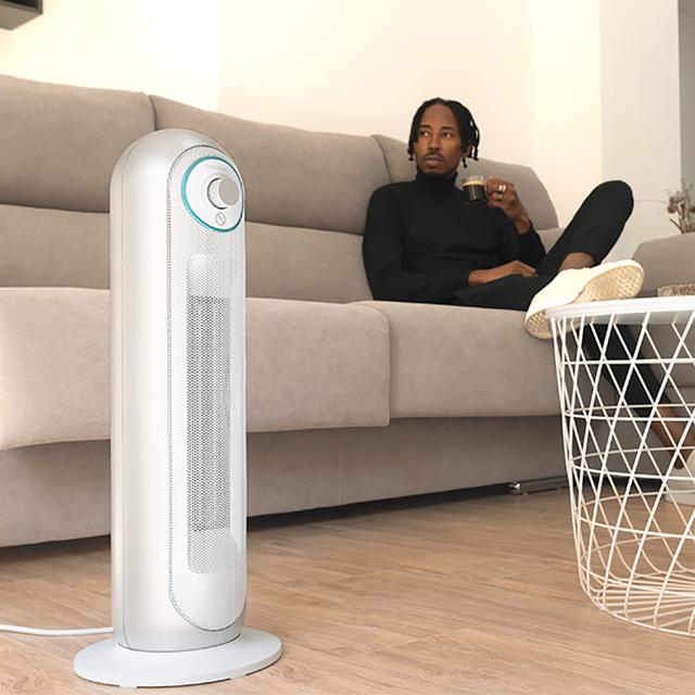 Cecotec ReadyWarm 10050 Top Ceramic Pro Calefactor cerámico de 2200W con 3 modos oscilación silencioso ligero uso sencillo y triple sistema de seguridad. Calefactor cerámico Último día