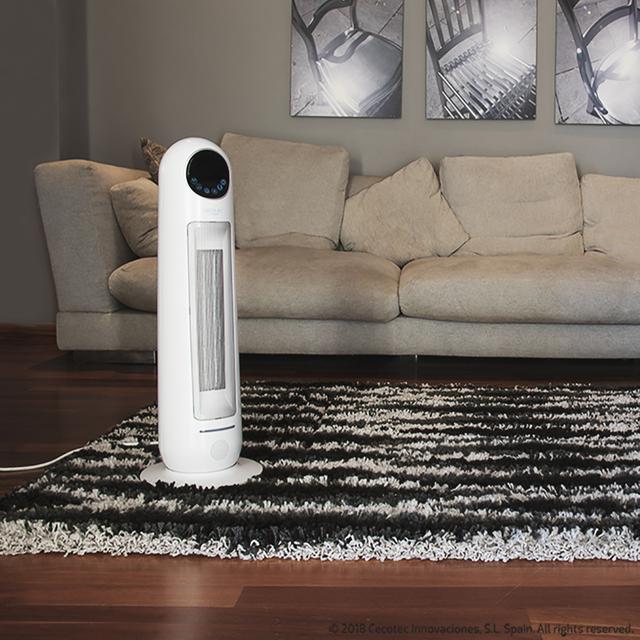Cecotec Ready Warm 10100 Smart Ceramic de diseño con 2200 W mando a distancia pantalla digital y 3 modos con termostato regulable. Calefactor cerámico 2200 W Precio de fábrica