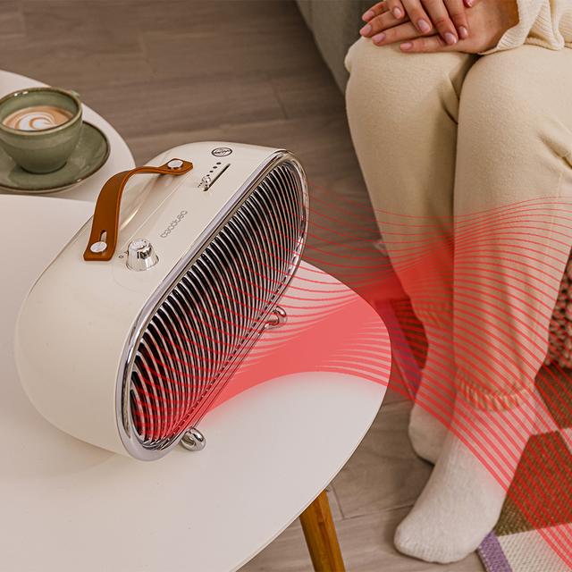 Cecotec ReadyWarm 1500 Ceramic Calefactor cerámico de sobremesa con 1500 W Diseño retro termostato regulable y 2 modos de funcionamiento. Calefactor cerámico de sobremesa Oferta especial de fábrica