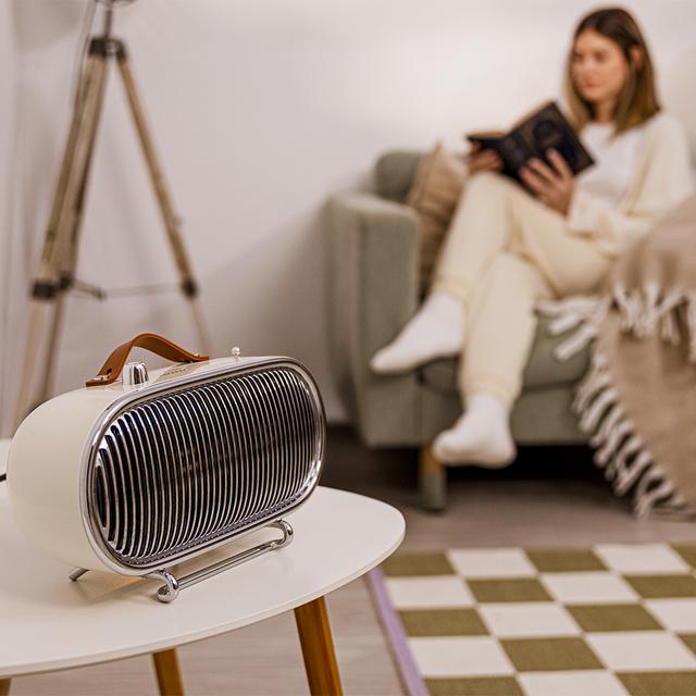 Cecotec ReadyWarm 1500 Ceramic Calefactor cerámico de sobremesa con 1500 W Diseño retro termostato regulable y 2 modos de funcionamiento. Calefactor cerámico de sobremesa Oferta especial de fábrica