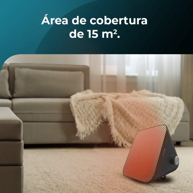 Cecotec ReadyWarm 1500 Max Ceramic Design Black Calefactor cerámico de sobremesa con 1500 W termostato regulable y 3 modos de funcionamiento. Calefactor cerámico de sobremesa Solo queda un día