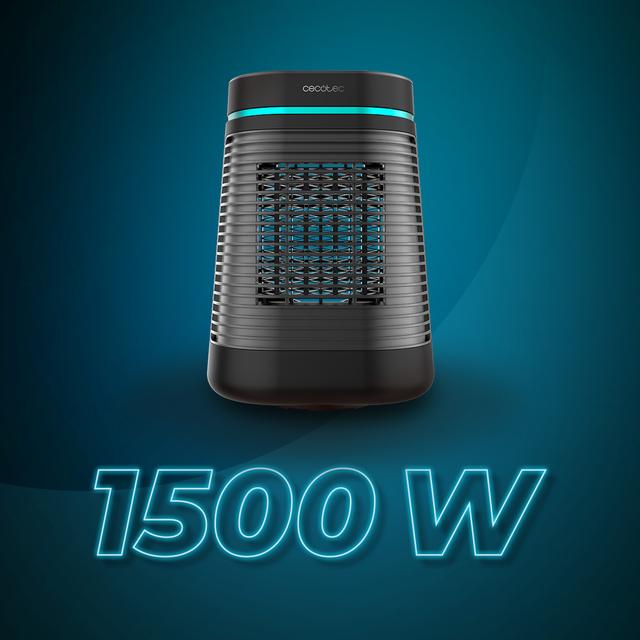 Cecotec ReadyWarm 1550 Max Ceramic Rotate Black Calefactor cerámico de sobremesa con 1500 W oscilación termostato regulable y 3 modos de funcionamiento. Calefactor cerámico de sobremesa Tienda de fábrica