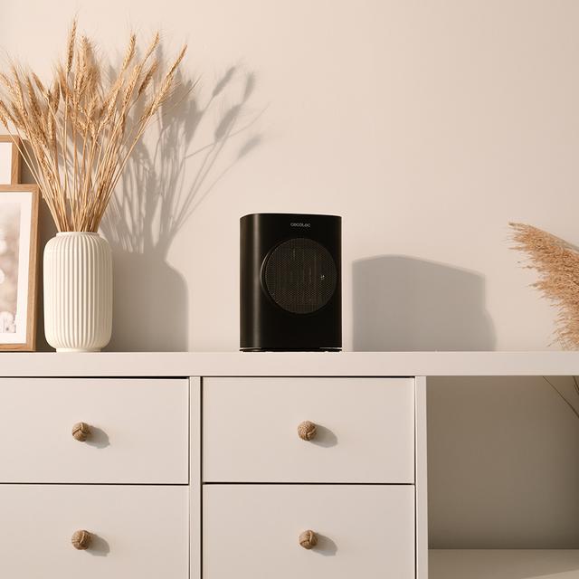 Cecotec ReadyWarm 1570 Max Ceramic Rotate Smart Black Calefactor cerámico de sobremesa con 1500 W oscilación pantalla digital termostato regulable y 3 modos de funcionamiento. Calefactor cerámico de sobremesa 1500 W En oferta