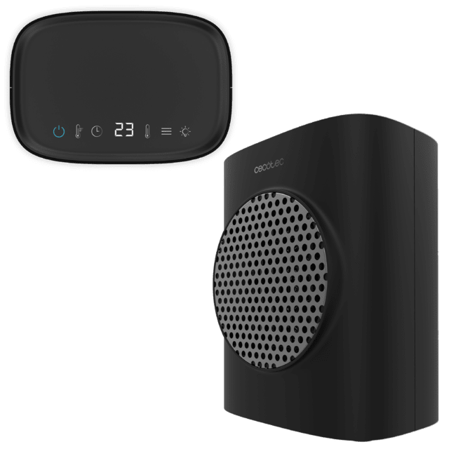 Cecotec ReadyWarm 1570 Max Ceramic Smart Black Calefactor cerámico de sobremesa con 1500 W pantalla digital termostato regulable y 3 modos de funcionamiento. Calefactor cerámico de sobremesa 1500 W Descuentos del mes