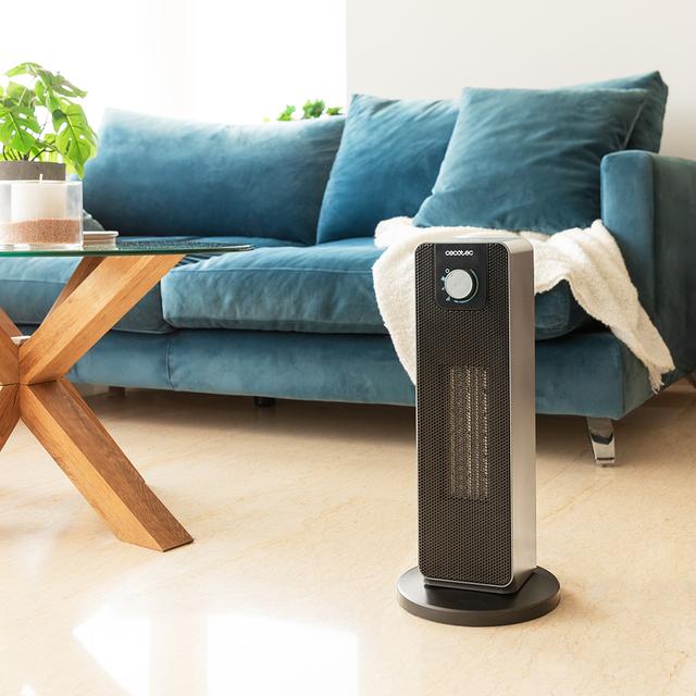 Cecotec Calefactor cerámico ReadyWarm 2000 Max Ceramic Rotate Calefactor cerámico de pie con 2000W oscilación 3 modos de funcionamiento y termostato regulable. Calefactor cerámico de pie Última moda