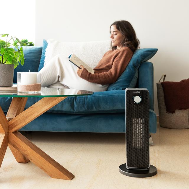 Cecotec Calefactor cerámico ReadyWarm 2000 Max Ceramic Rotate Calefactor cerámico de pie con 2000W oscilación 3 modos de funcionamiento y termostato regulable. Calefactor cerámico de pie Última moda