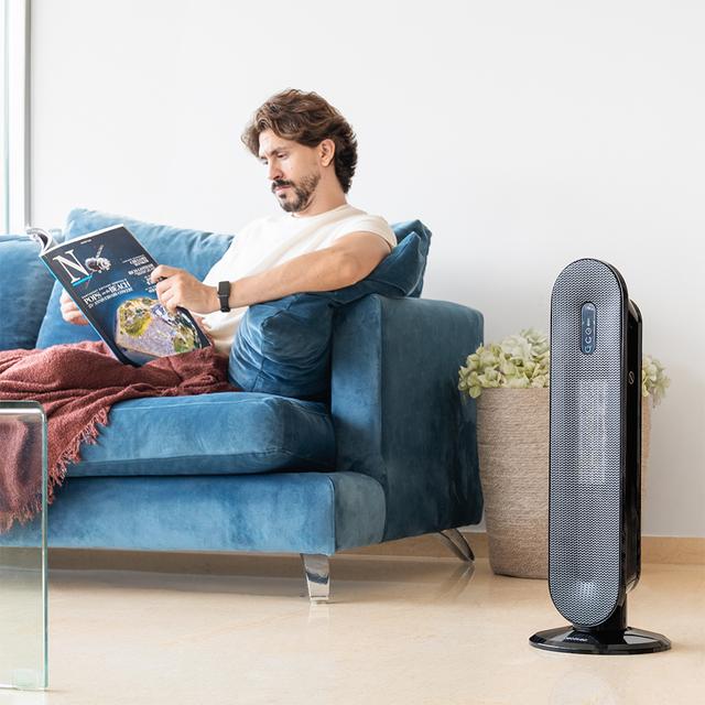 Cecotec Calefactor cerámico ReadyWarm 2050 Max Ceramic Rotate Smart Calefactor cerámico con 2000 W pantalla digital control remoto oscilación 3 modos de funcionamiento y termostato regulable. Calefactor cerámico 2000 w Ofertas especiales