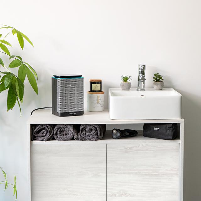 Cecotec ReadyWarm 6190 Ceramic Rotate Smart Calefactor cerámico con 1500 W termostato regulable pantalla LED mando a distancia control táctil 3 modos de funcionamiento temporizador 24 h oscilación 90º y triple sistema de seg Precio ultrabajo