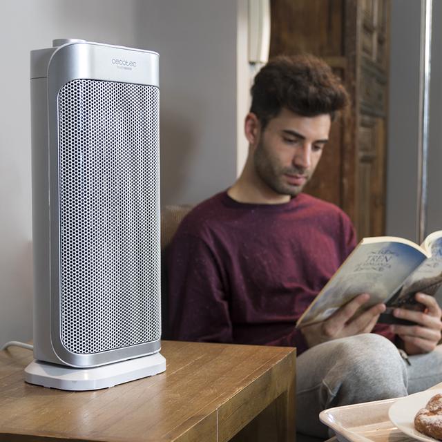 Cecotec Ready Warm 6250 Ceramic Sky Style de diseño con 2000 W con oscilación y 3 modos con termostato regulable. Calefactor cerámico vertical 2000 W   2025
