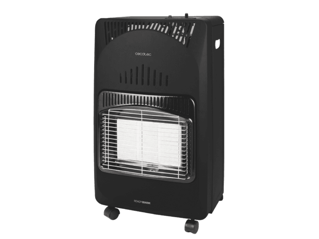 Cecotec Estufa de gas plegable Ready Warm 4000 Slim Fold + M de 4200 W. Cerámica. 3 modos. Bombonas de 15 kg. Triple sistema de seguridad.Estufa de gas plegable