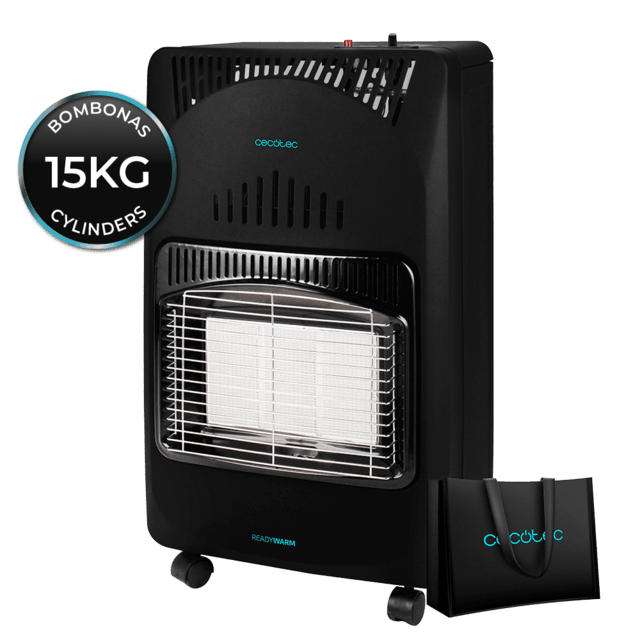 Cecotec Ready Warm 4000 Slim Fold + Estufa De Gas Plegable Con 4200 W 3 Niveles De Potencia Bolsa De Transporte 4 Ruedas Bombonas De 15 Kg Encendido Piezoeléctrico Y Triple Sistema De Seguridad. Estufa de gas plegable Tienda