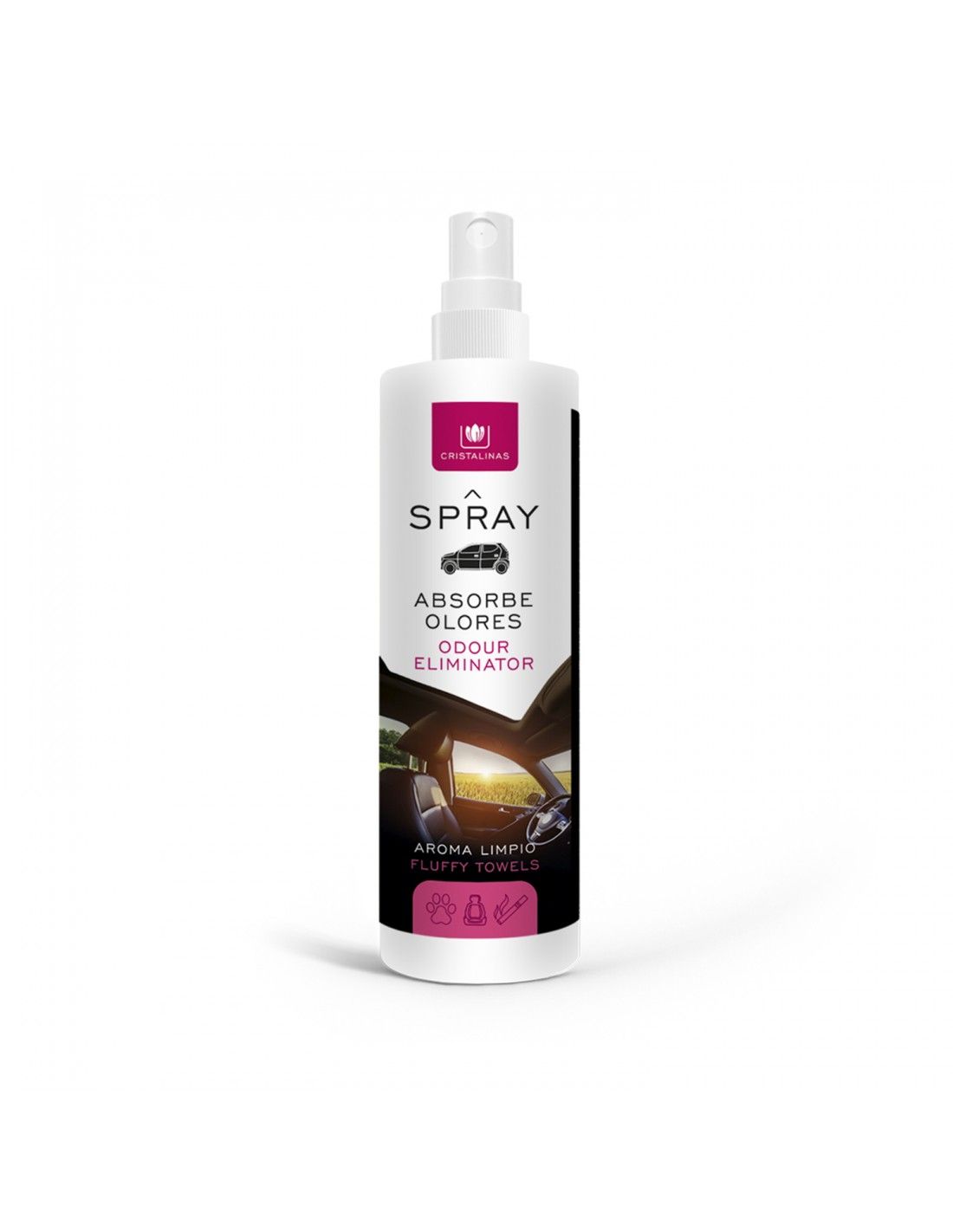 Cristalinas Pack Ambientador Coche + Spray 100ml Aroma a Limpio Grandes ahorros