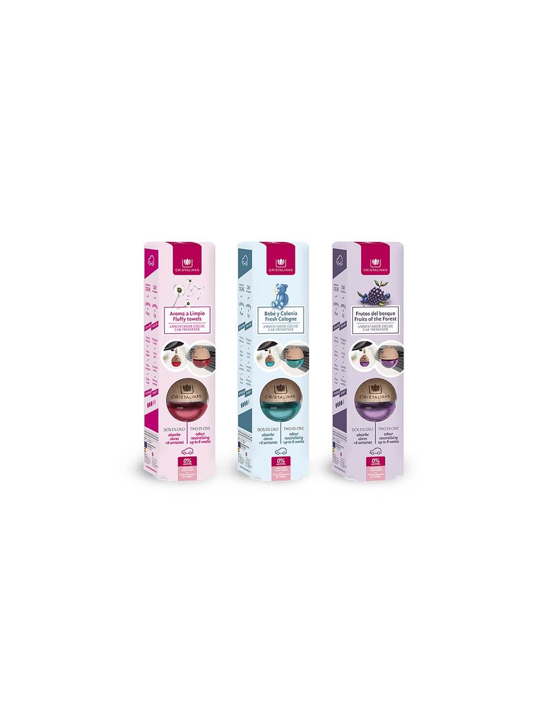 Cristalinas Ambientador de coche Pack Top aromas