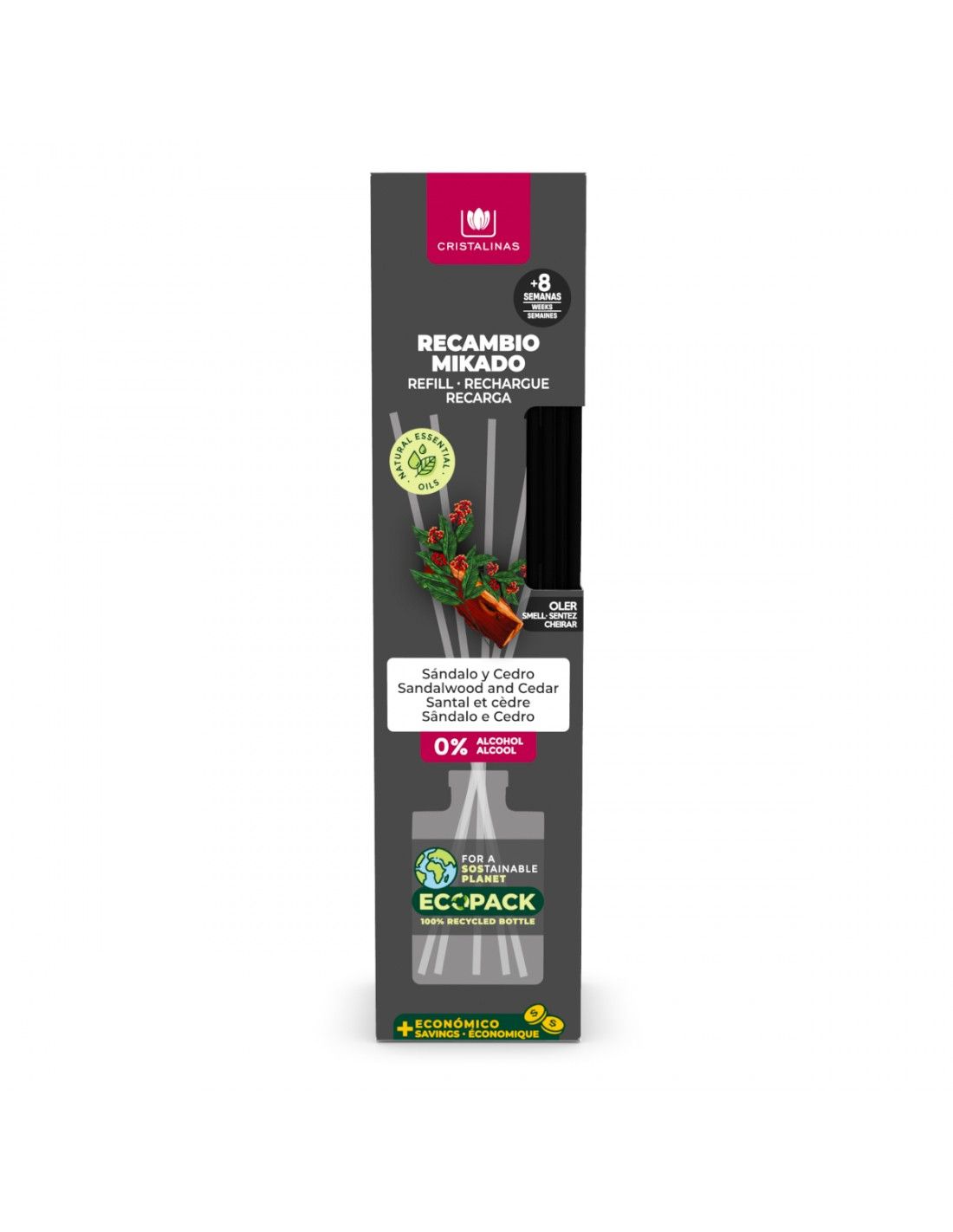 Cristalinas Recambio Mikado Esencia 35ML + Cañas Solo hoy