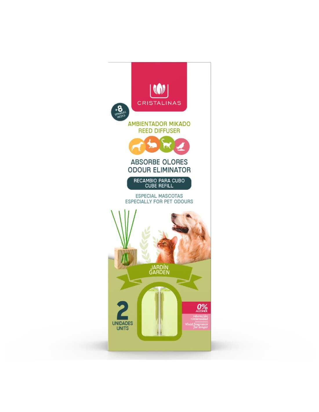 Cristalinas Recambio Mikado Absorbe Olores Mascotas 2x30ml Superdescuento