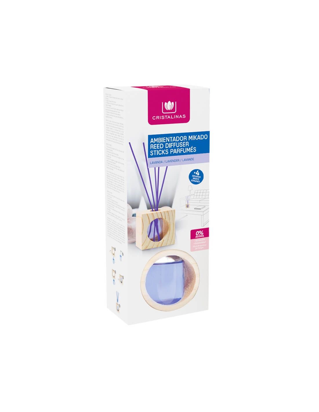 Cristalinas Mikado Cubo de Madera 30ml Tienda