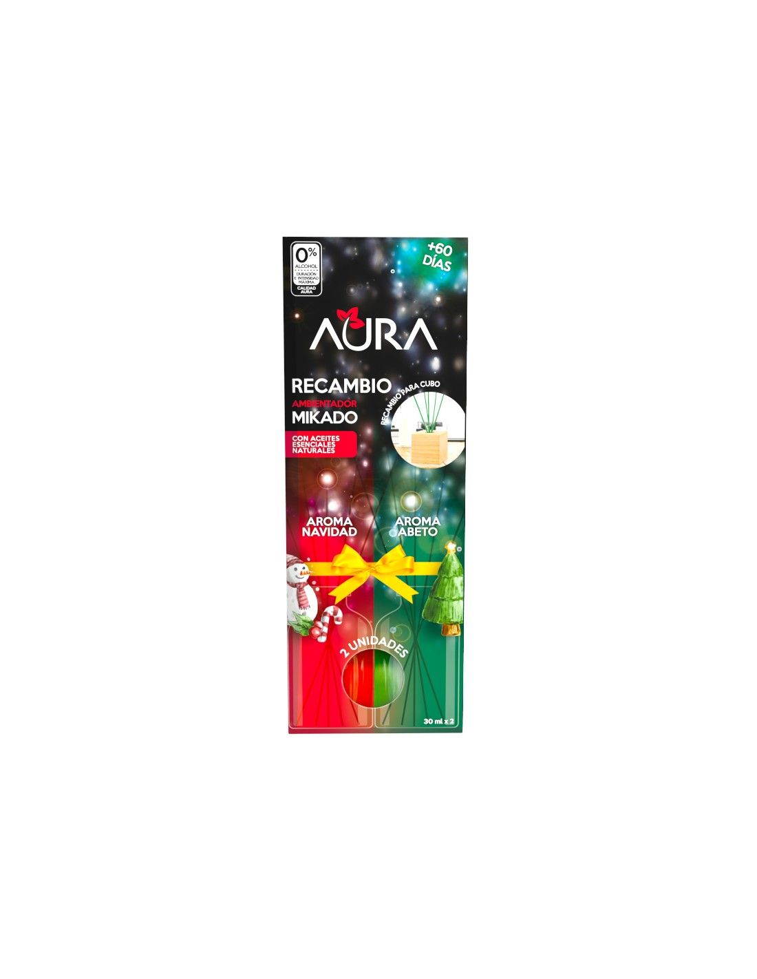 Cristalinas Recambio Mikado Gama Navidad 2x30ml Aura Solo queda un día