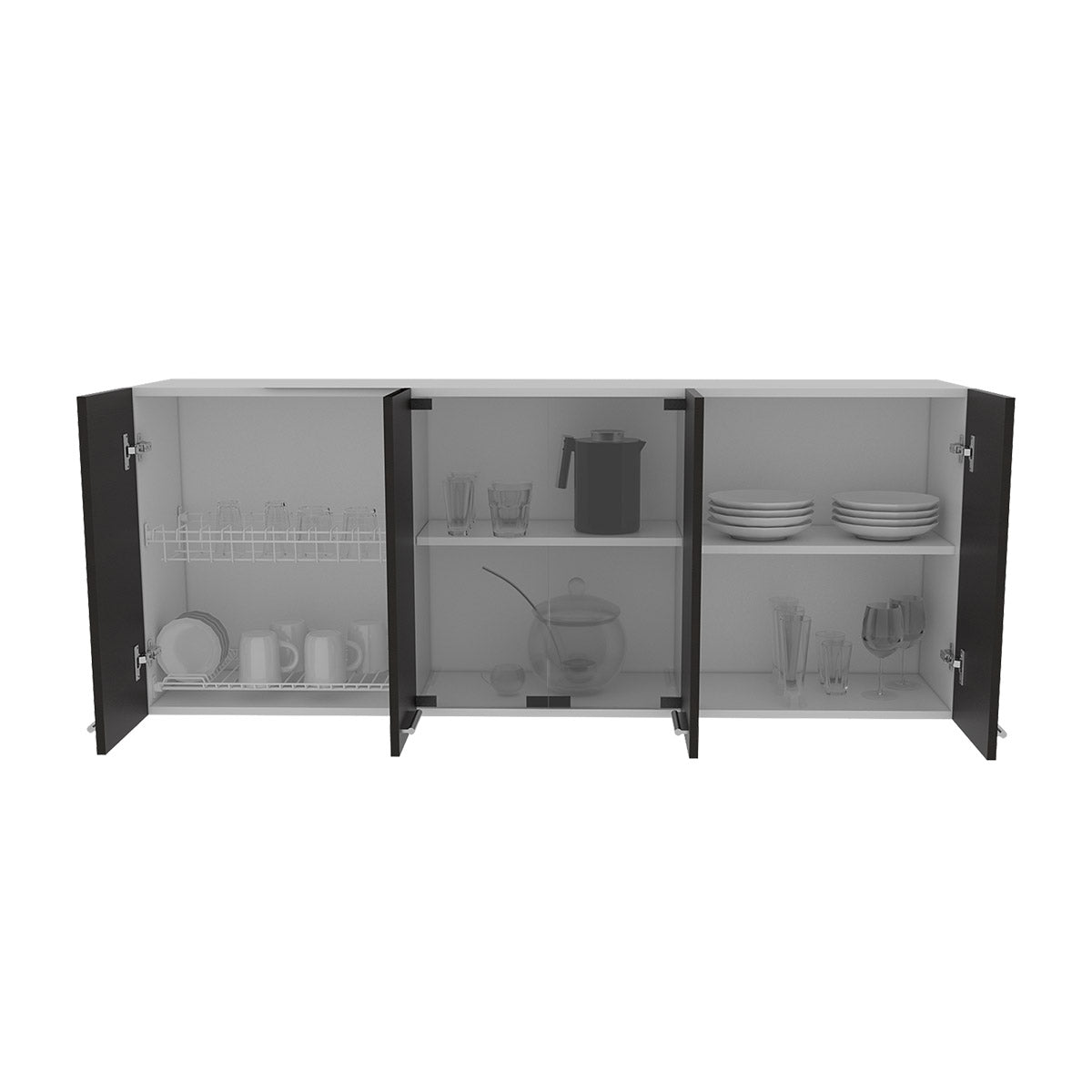 Deco home Gabinete de Pared 150 Vidrio Ahorra y exporta