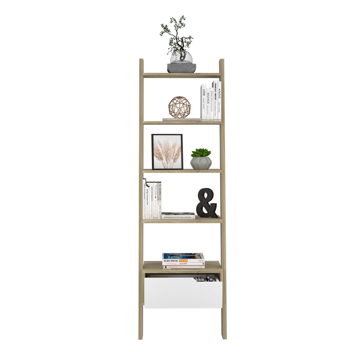 Deco home Librero Escalera Oslo Duna Blanco Grandes ahorros