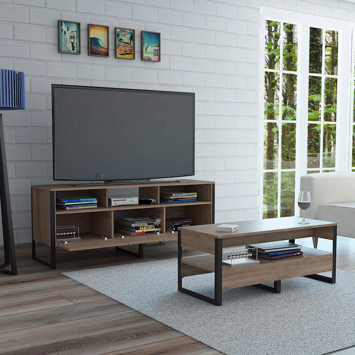 Deco home Combo Rack de TV + Mesa de Centro Mágnum Descuento