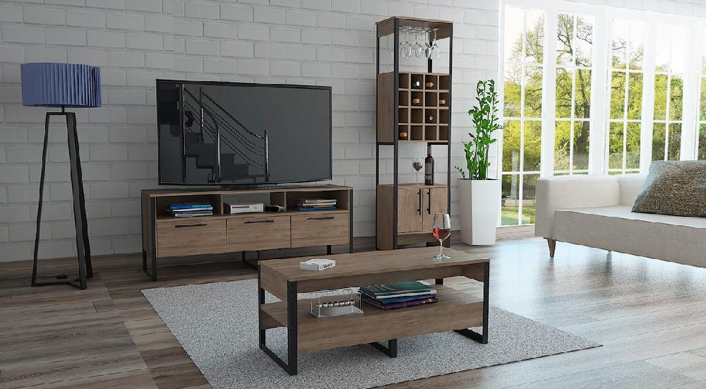 Deco home Combo Mágnum Bar+Rack tv+Mesa de Centro Tienda