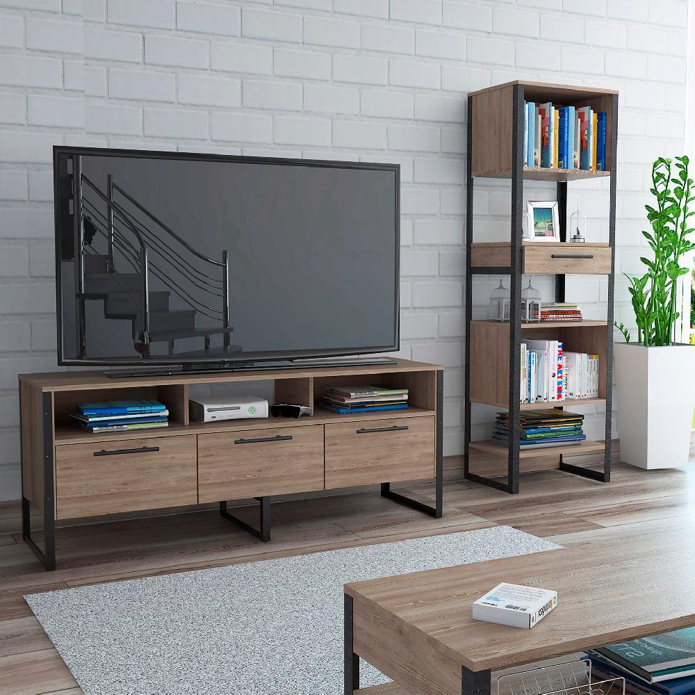 Deco home Combo Mágnum Biblioteca+Rack TV Oferta especial