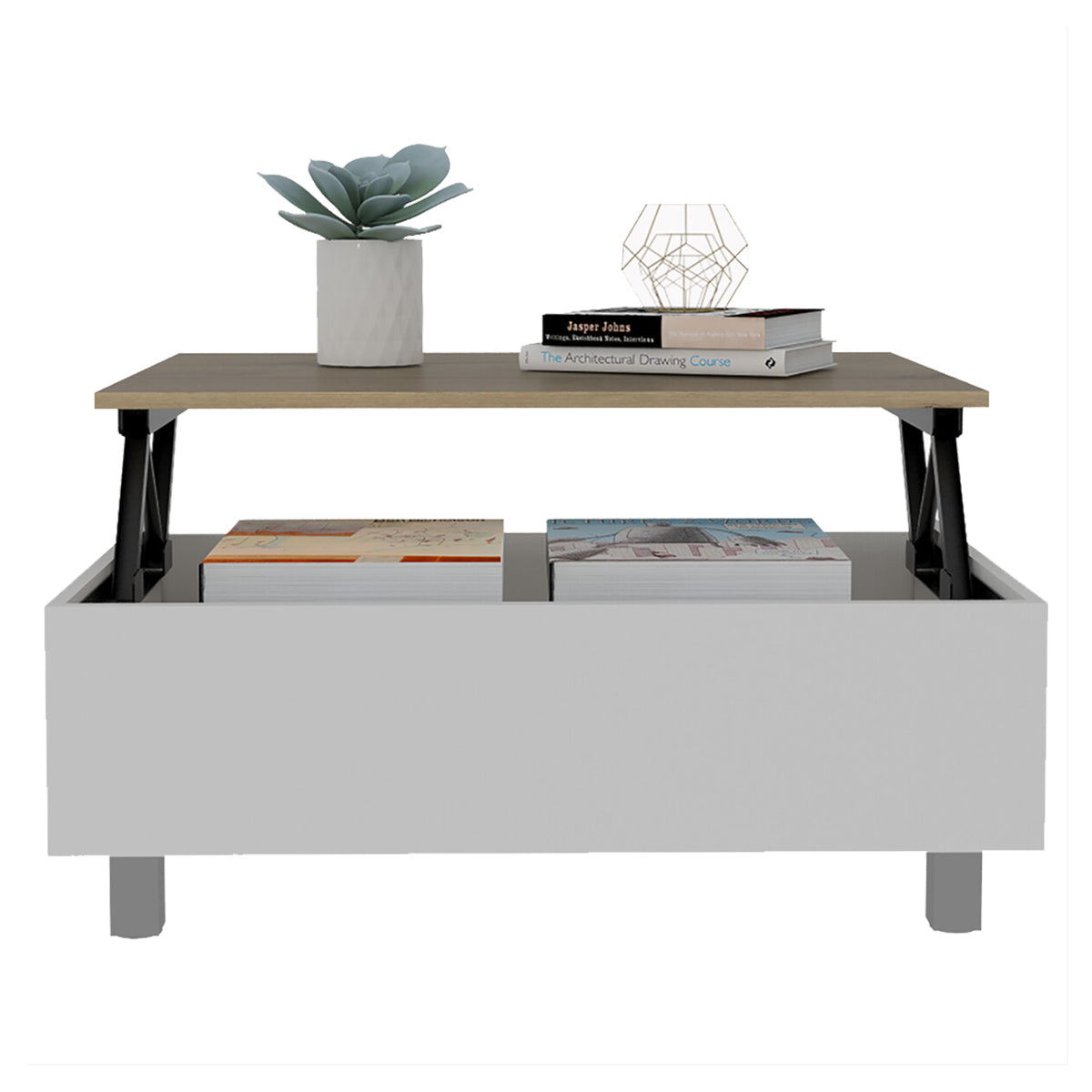 Deco home Mesa De Centro Gambia Duna con Blanco Precio ultrabajo