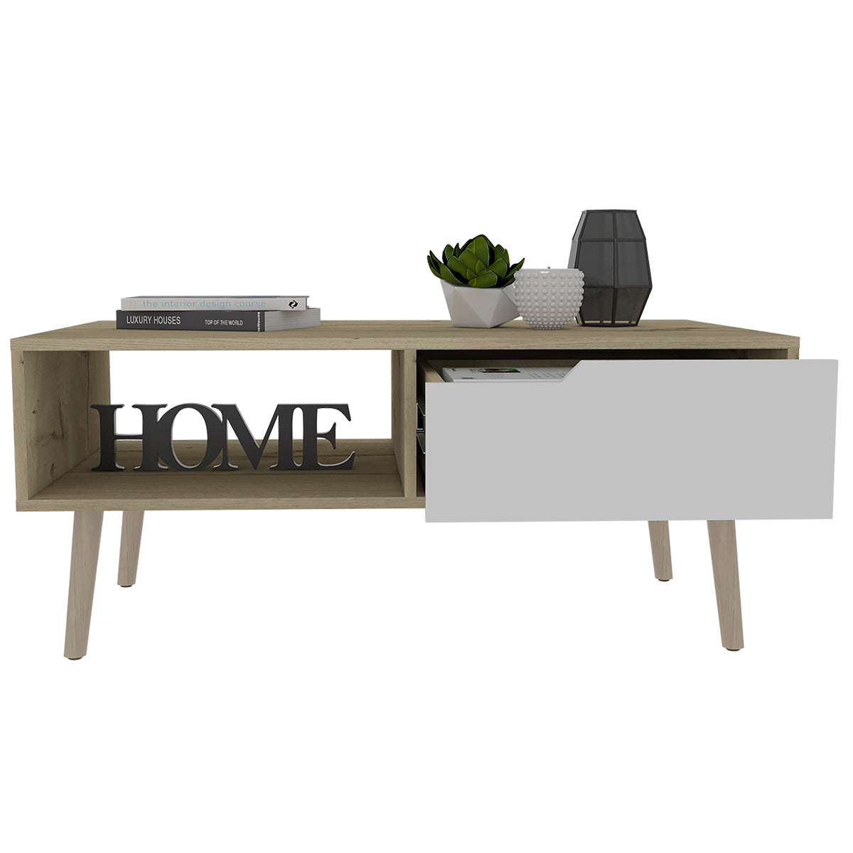 Deco home Mesa de Centro Oslo Duna Blanco En línea