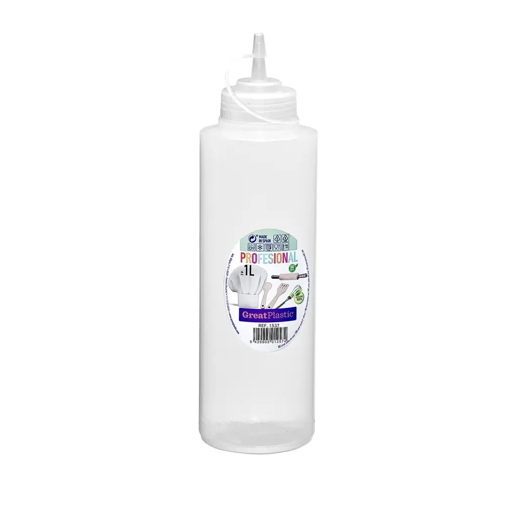 Great plastic Bote Redondo Salsa Natural 1L