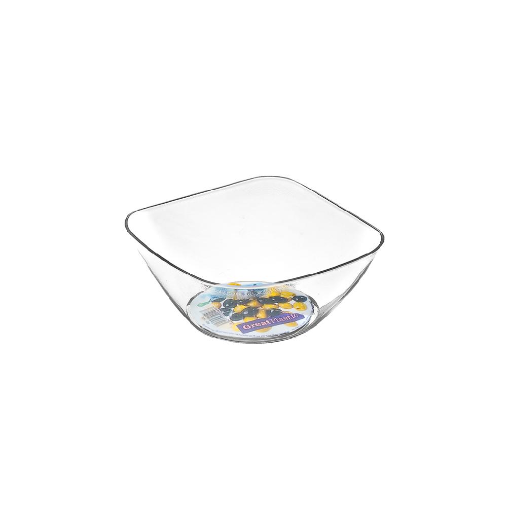 Great plastic Bol Diseño Cuadrado PS 0.3L