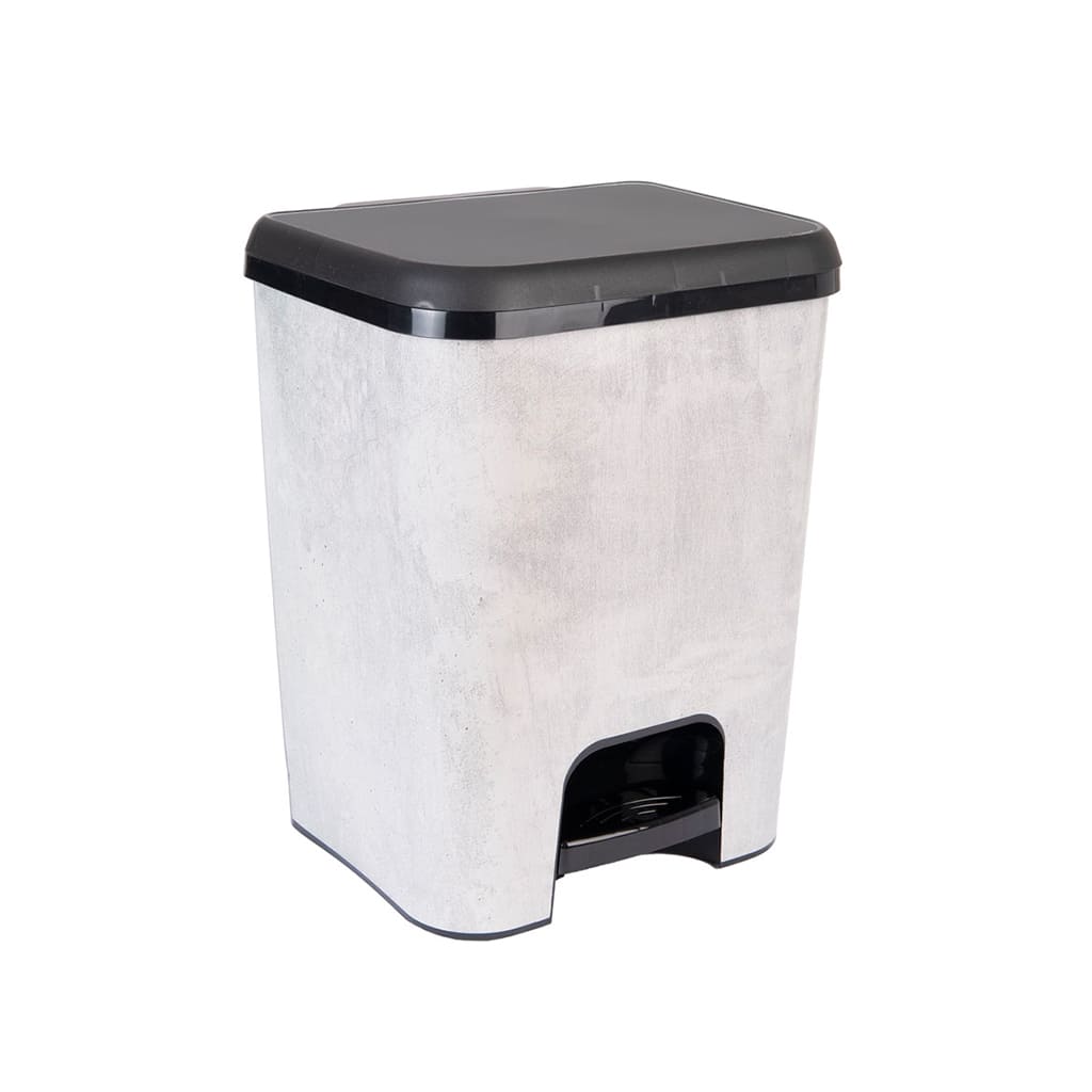 Great plastic Cubo de Pedal Class Negro IML Cemento 20L